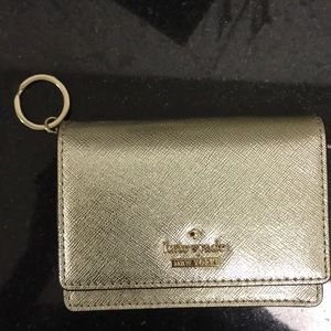 Gold Kate Spade Card pouch/wallet